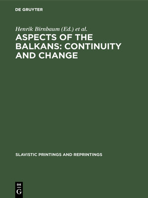 cover image of Aspects of the Balkans